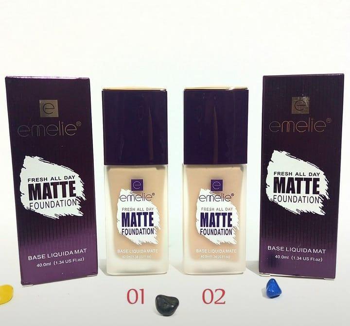 Emelie Matte Foundation 40ml – Full Coverage & Long Lasting