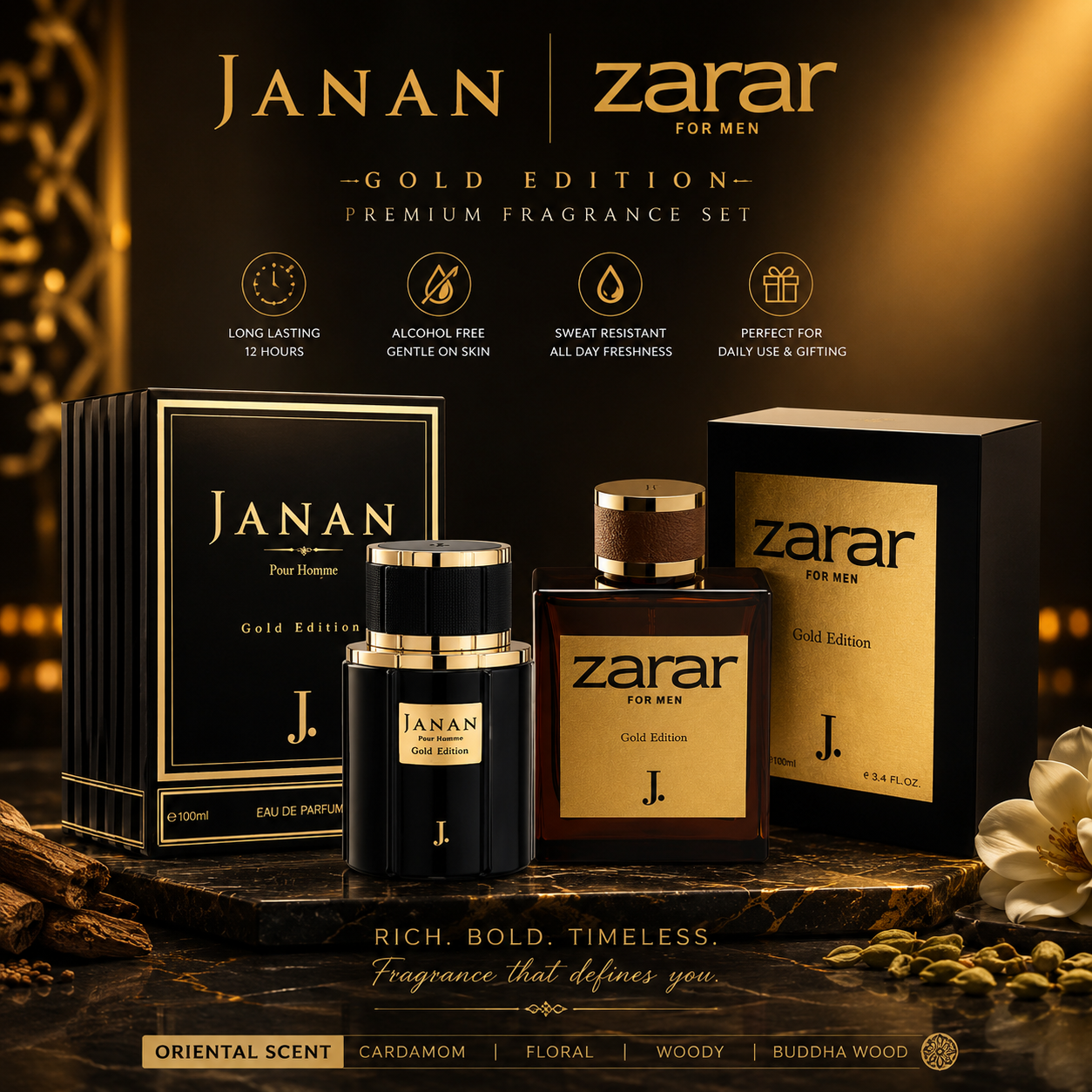 2 Pcs Premium Perfume Gift Set – Elegant Oriental Scent