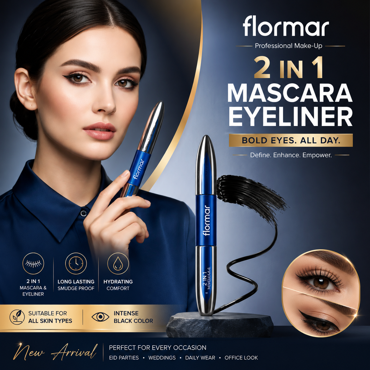 Flormar 2-in-1 Mascara & Eyeliner