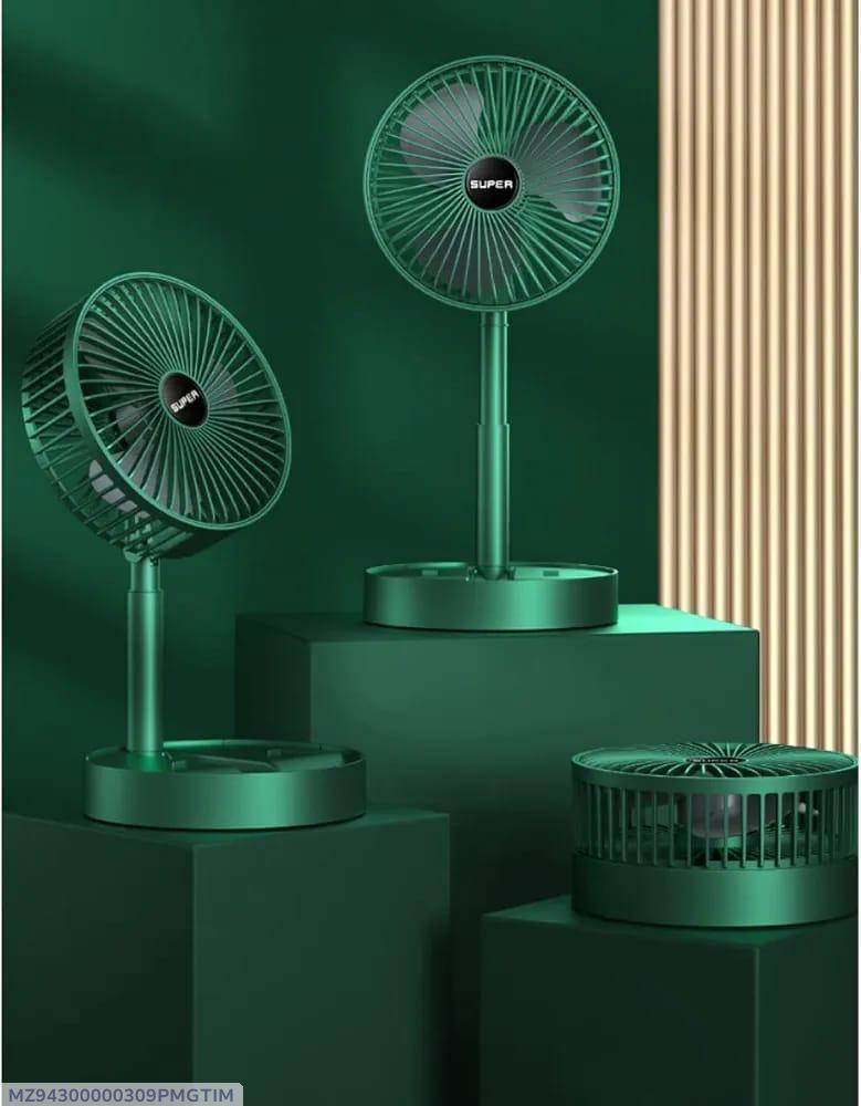 Portable Rechargeable Fan – Foldable 180° Rotating Table Fan