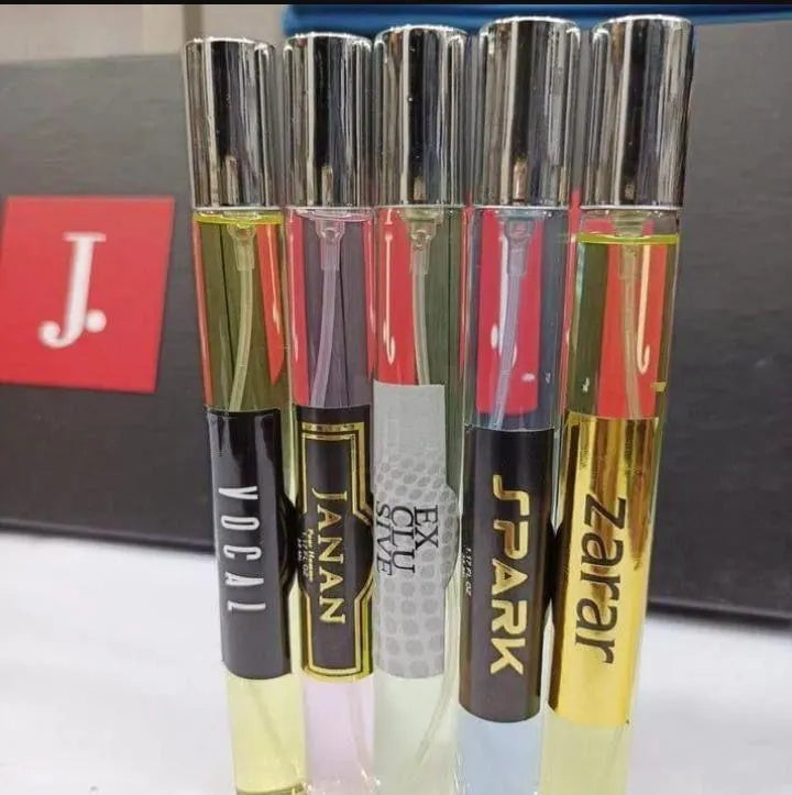 Junaid J. Jamshed 5 Pcs Wooden Perfume Set