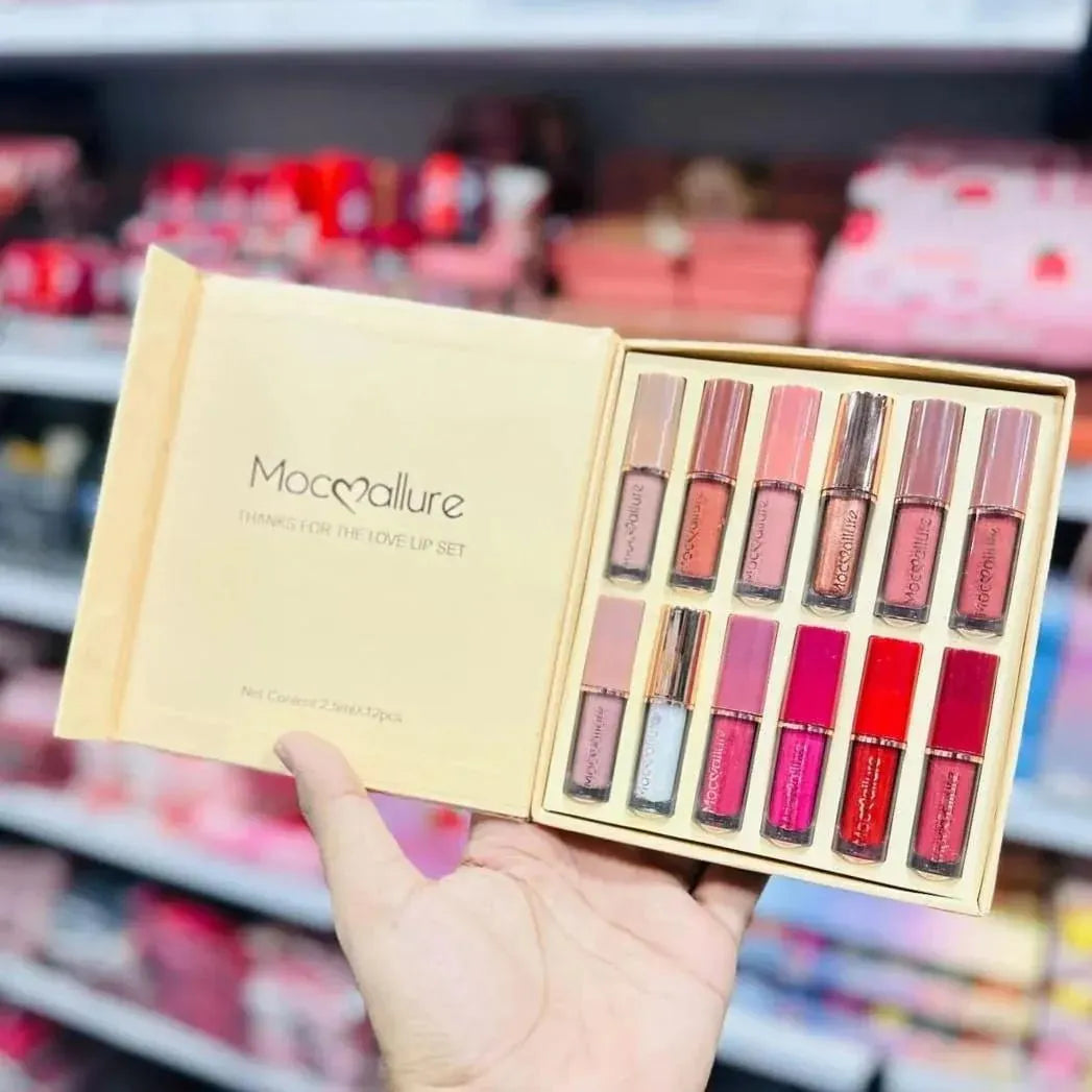 Premium 12 Pcs Matte Lip Gloss Set