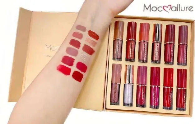Premium 12 Pcs Matte Lip Gloss Set