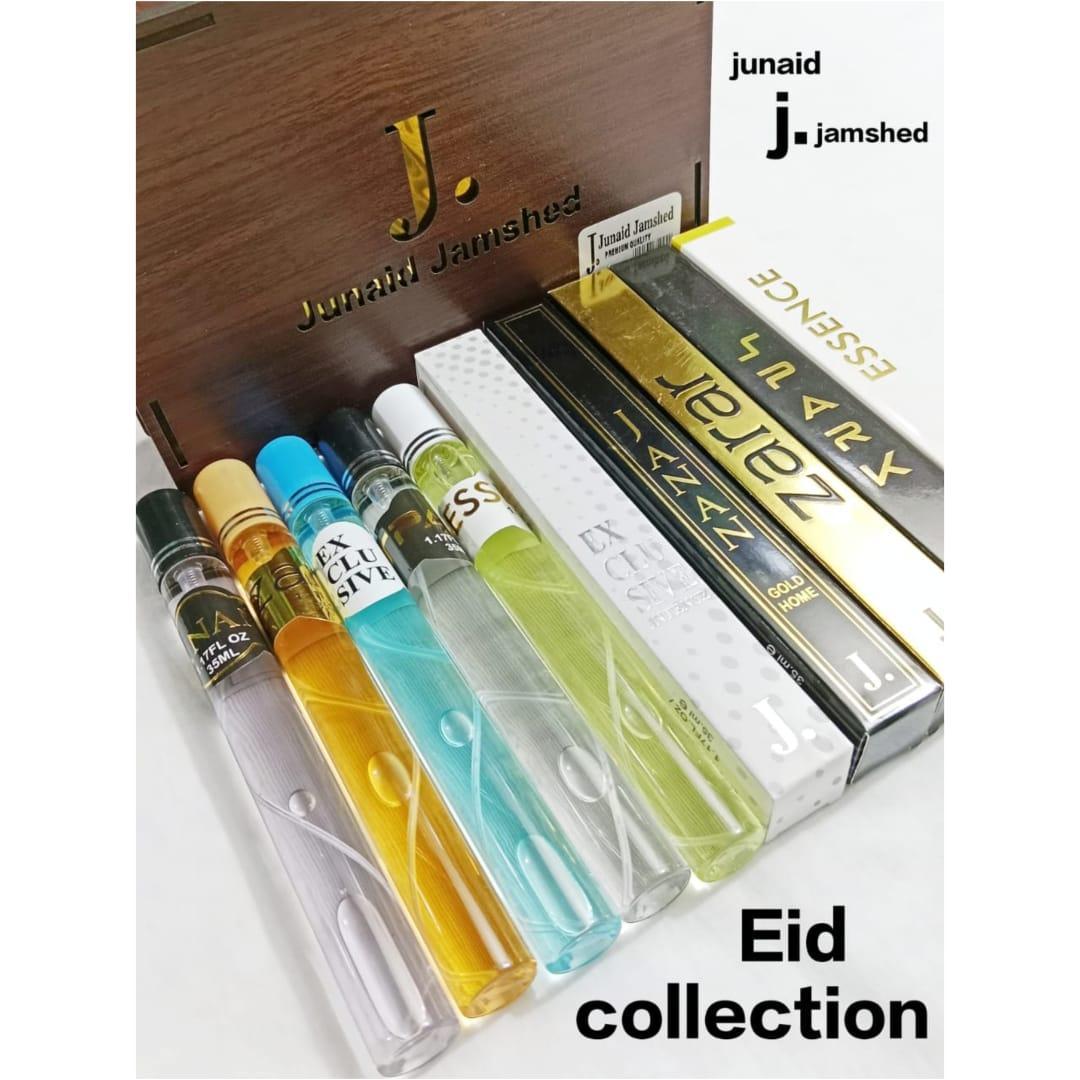 Junaid J. Jamshed 5 Pcs Wooden Perfume Set