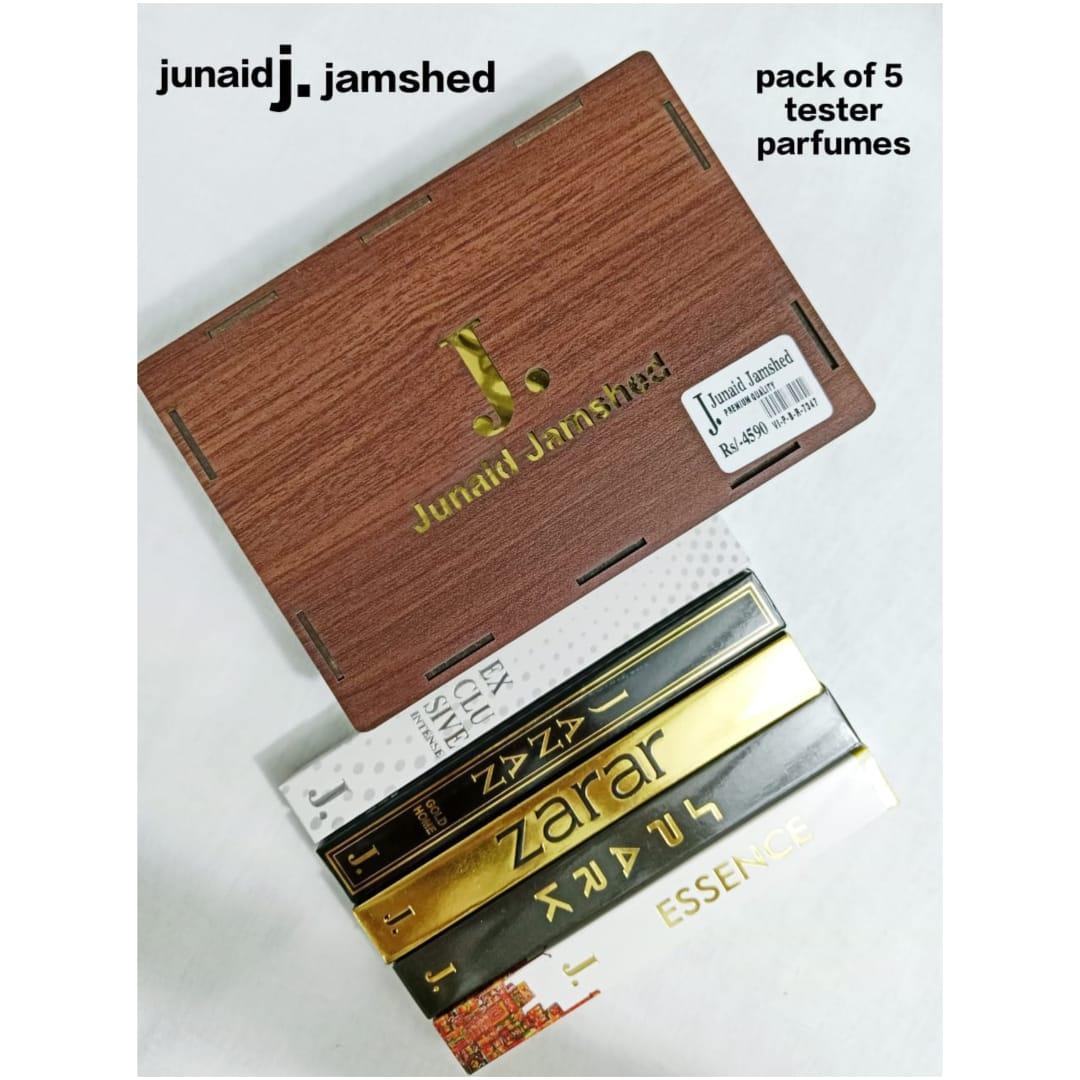 Junaid J. Jamshed 5 Pcs Wooden Perfume Set