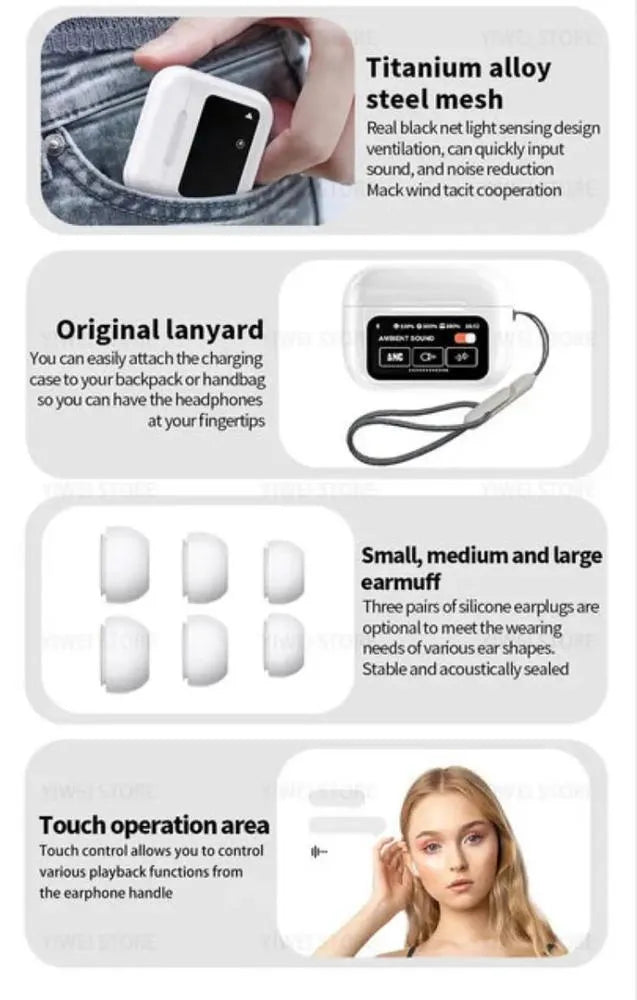 A9 Pro Touch Screen Wireless AirPods