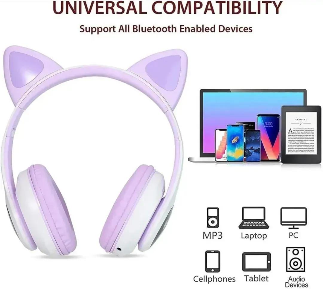 Cat Ear LED Headphones | Multicolor Wireless Headphones